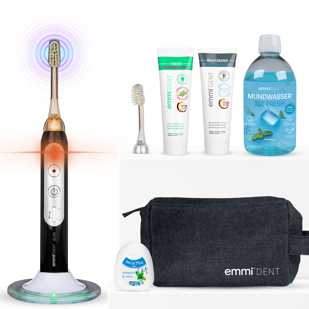 Spazzolino da denti ultrasonico Slim White Toothbrush Set