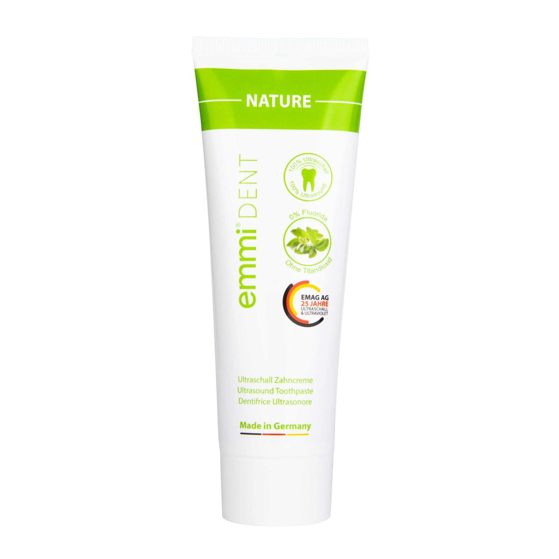 Nature toothpaste without fluoride and titanium dioxide 