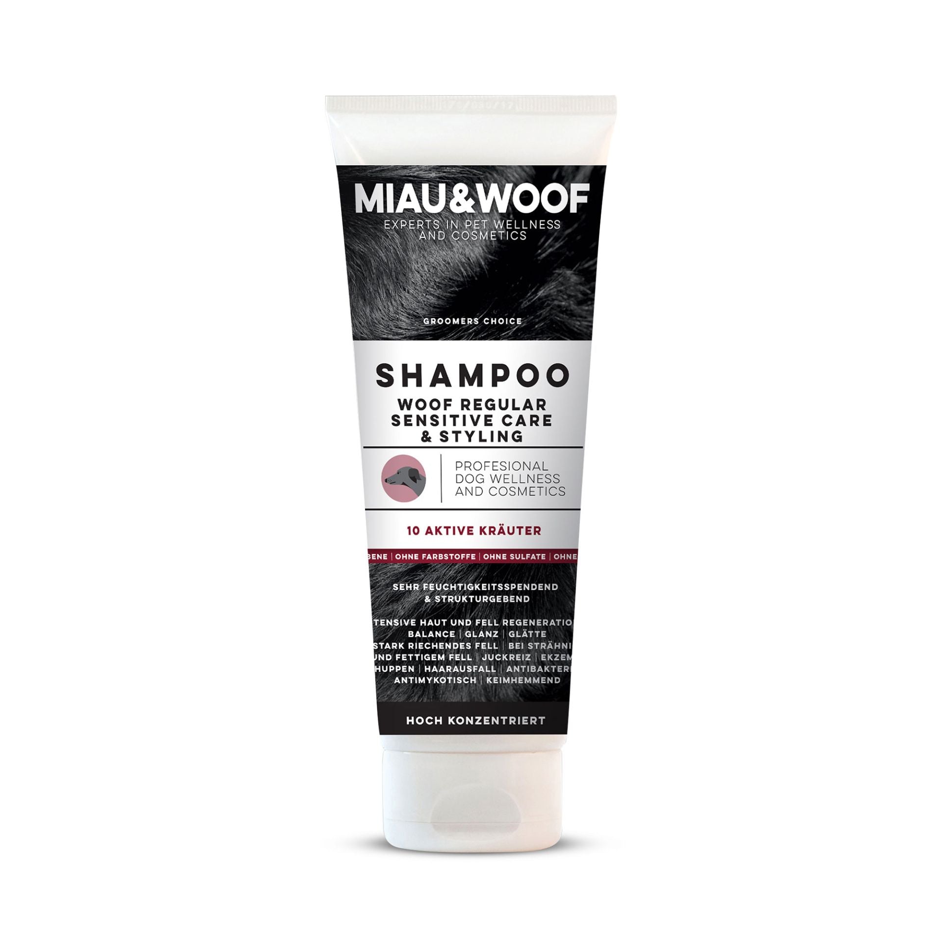 Tubo de cuidado y peinado para cabello sensible WOOF Regular de 250 ml