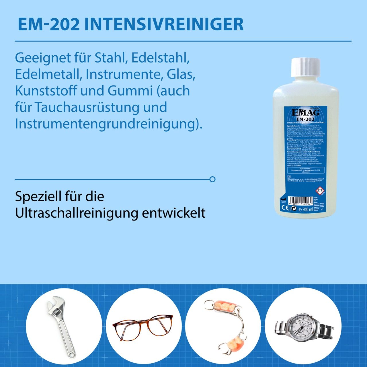 EM-202 Detergente intensivo / Detergente per strumenti