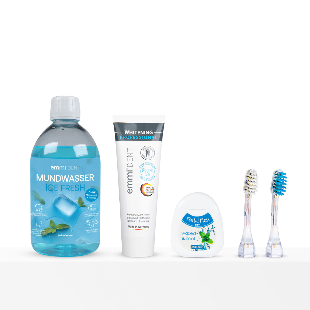 Weiße Zähne Nachfüll-Set Ultraschallzahnbürste Platinum
